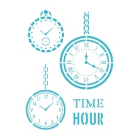Stencil Time Hour 20 x 28,5 cm - Artis decor - 1 unità