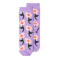 Calzini infantili con fiori lilla