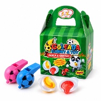 Confezione da calcio con palloni e fischietto