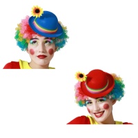 Mini cappello da clown con fiore