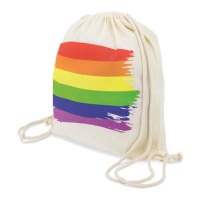 Zaino in cotone con bandiera arcobaleno