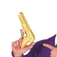 Pistola placcata oro da 22 cm