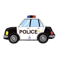 Palloncino auto polizia da 86 cm - Grabo