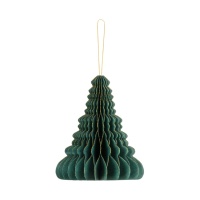 Decorazione albero di Natale nido d'ape verde bottiglia - 15 cm - 1 unità