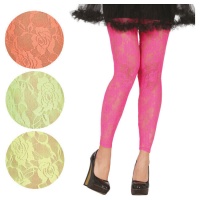 Leggings in pizzo neon