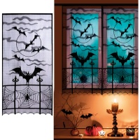 Decorazione della finestra con tenda di pipistrelli 2,13 x 1,02 m