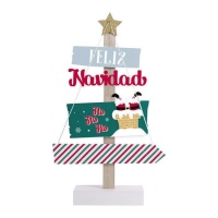 Figura decorativa Feliz Navidad con luce da 23 x 6 x 41 cm