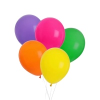 Palloncini in lattice da 23 cm fluo in colori assortiti - 10 pezzi