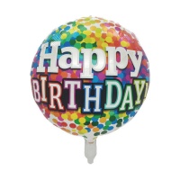 Palloncino Happy Birthday 45 cm colorato