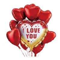 Bouquet Love rosso - 9 unità