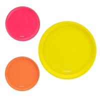 Piatti di 20,5 cm in cartoncino fluo - 8 pezzi