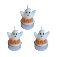 Confezione di candele fantasma di Halloween da 5cm - 3 unità