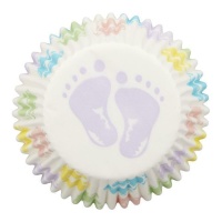 Pirottini cupcake piedino bebè da 5 cm - Wilton - 75 unità