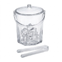 Secchiello per ghiaccio in plastica 19 x 15 x 15 cm con pinze