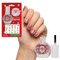 Smalto per unghie per bambini con adesivi Lil Xmas