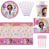 Set festa a tema Gabby's Dollhouse - 8 persone