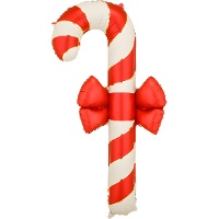 Palloncino a forma di bastoncino di zucchero con fiocco 0,70 x 1,31 m
