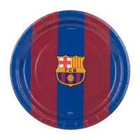 Piatti FC Barcelona da 18 cm con strisce blaugrana - 8 pezzi