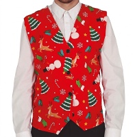 Gilet rosso natalizio