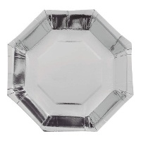 Piatti da 25 cm con forma ottagonale - 6 unità