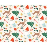 Carta da regalo natalizia con renne 2 x 0,70 m