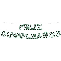 Ghirlanda Buon Compleanno con motivo pallone da calcio, 4,00 m