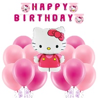 Set di decorazioni per festa Hello Kitty - 31 pezzi