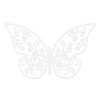 Decorazione di carta di farfalle con fiori di 8 x 5 cm - 10 unità