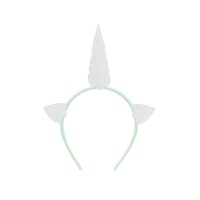 Cerchietto da unicorno argentato per bambini