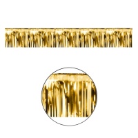 Festone con frange dorate metallizate - 4,00 m