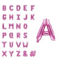 Palloncino lettera rosa da 35 cm - PartyDeco