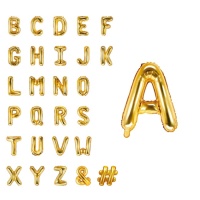 Palloncino lettera dorata da 35 cm - Partydeco