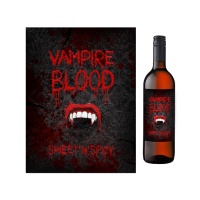 Etichette decorative Vampire Night per bottiglie - 10 unità