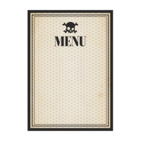 Schede di menu Skull and Crow - 10 unità