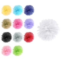 Ghirlanda a forma di pompon rotondo di 25 cm - 1 unità