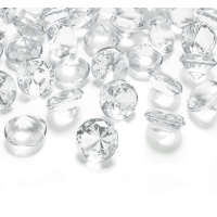 Pietre a diamante trasparenti da 2 cm - 10 unità