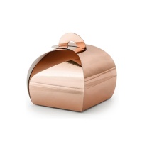 Scatola rosa dorato di 6 cm - 10 unità