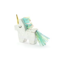 Mini pignatta 3D unicorni da 8 x 8 x 2,5 cm