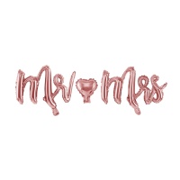 Lettere Mr & Mrs con cuore 31,5 cm - PartyDeco