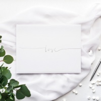 Guestbook bianco Love argento