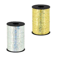 Nastro per palloncini metallizzato effetto glitter da 5 mm - 225 m