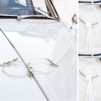 Kit di decorazione per auto di Classic White - 5 pezzi.