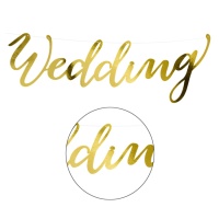 Festone Wedding dorato - 2,50 m