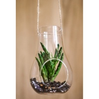 Ciondolo in vetro a forma di vaso con apertura 18 cm - 1 pezzo