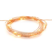 Ghirlanda di rame con luci LED bianche - 1,90 m