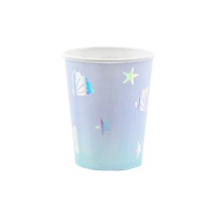 Bicchieri decorazioni marine iridiscenti da 220 ml - 6 unità