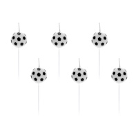 Candeline palloni da calcio - 6 unità