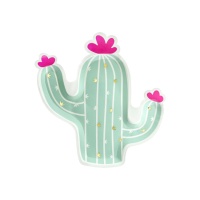 Piatti cactus 23 x 24 cm - 6 unità