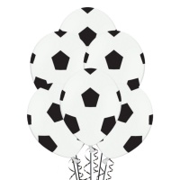 Palloncini da calcio in lattice da 30 cm - PartyDeco - 6 unità