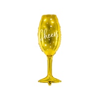 Palloncino calice champagne da 28 x 80 cm - PartyDeco
